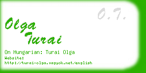 olga turai business card